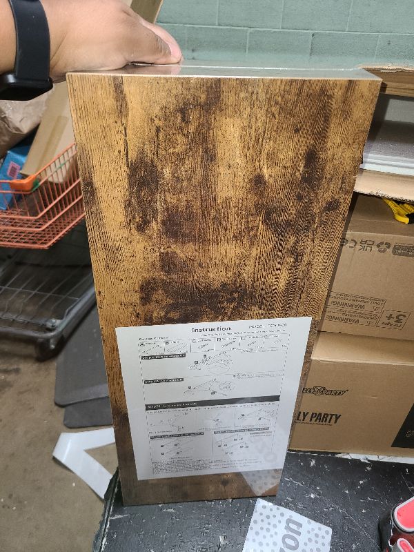 Photo 1 of 24 inch Floating Shelves Long Floating Shelves for Wall Large Wall Mounted Shelves with Invisible Brackets, Brown Shelves for Bathroom, Living Room, Kitchen, Office, 24x6.7 inch deep Set of 2