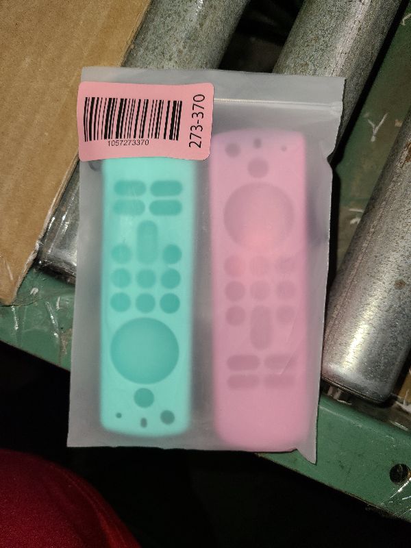 Photo 1 of (2 Pack) ONEBOM Silicone TV Remote Cover Case, Anti Slip Silicone Protective Control Case Cover with Lanyard?Glow Pink&Sky Blue?
