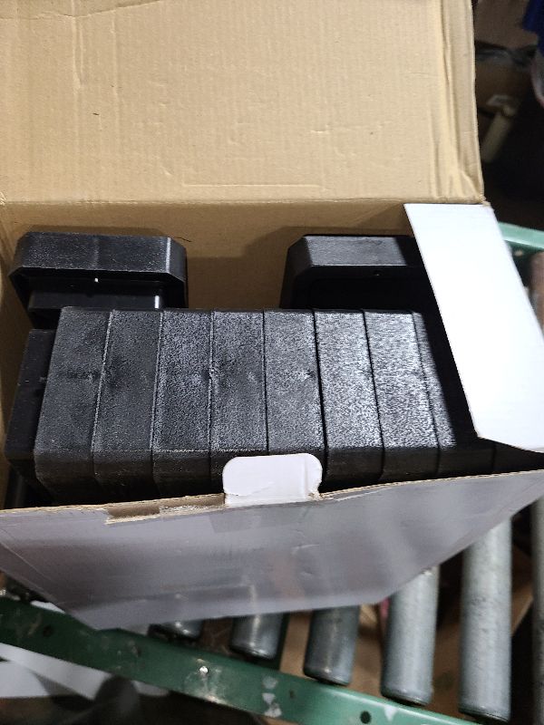 Photo 1 of 28 PCS Bed Risers 12 Inch Heavy Duty, Adjustable Furniture Risers up to 12 Inch Lift 12 Heights Options 1, 2, 3, 4, 5, 6, 7, 8, 9, 10, 11, 12 Inch for Couch, Sofa, Table Bed Frame Legs Dorm, Black
