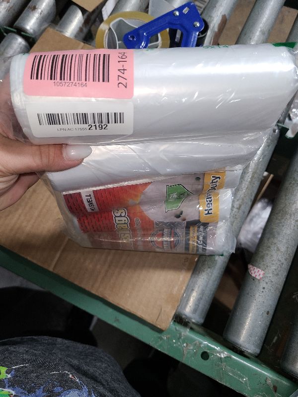 Photo 1 of 18 Gallon 100 Counts Tall Kitchen Trash Bags,Fit 15,16,18,20Gal,Garbage Bags by Teivio, Unscented,Bin Liners, Plastic Bags for home,for Bathroom,Office,Industrial,Clear