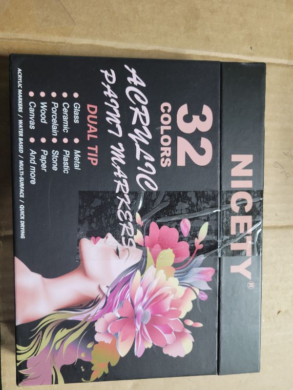 Photo 1 of 32 Acrylic Paint Markers Paint Pens Skin Tone Series Set Brush Tip & Fine Tip for Rock Painting, Wood, Canvas, Glass, Mugs, Metal, DIY Projects(Skin)