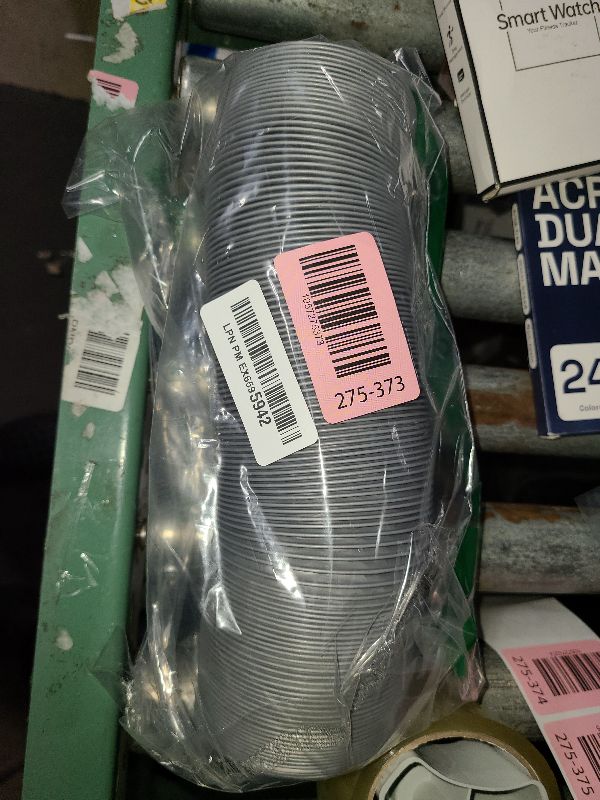 Photo 1 of 3-Inch Aluminum Ducting, Dryer Vent Hose, Heavy-Duty Three-Layer Protection, 8-Feet Long for Heating Cooling Ventilation and Exhaust, Gray