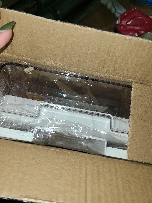 Photo 1 of 2 Pack Adhesive Under Desk Drawer Organizer Slide Out Attachment, Attachable Clear Acrylic Hidden Shelf Storage With Phone Stand, Add A Mounted Pull Out Tray For Cabinet, Table, Counter - Plastic