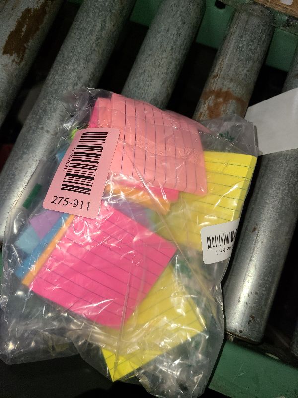 Photo 1 of (16 Pack) Lined Sticky Notes 3x3 in Ruled Stickies Super Sticking Power Memo Pads Bright Colors