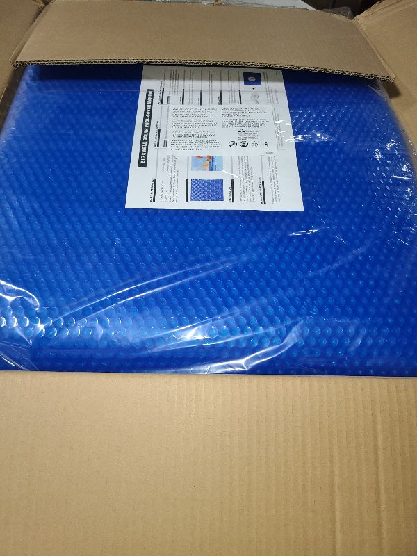 Photo 1 of 16-Mil 18 x 36 FT Solar Pool Cover, Rectangle Solar Blanket for In-Ground and Above-Ground Swimming Pools,Blue