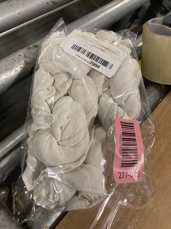 Photo 1 of **missing parts** DeZerlor 12 Pack Ivory White Cheesecloth Napkins Fall Thanksgiving Cloth Napkins Set of 12 White Dinner Table Napkins Bulk 21x21 Inches for Thanksgiving Wedding Bridal Shower Baby Shower Xmas Party