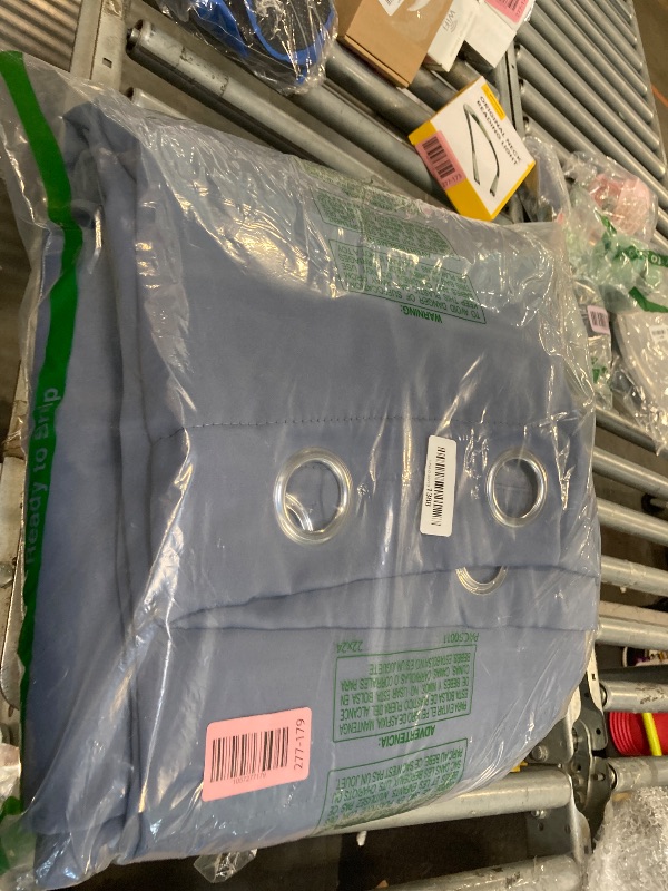 Photo 1 of *****SIMILAR ITEM***** RYB HOME Thermal Curtains Soundproof - 3-in-1 Drapes Noise Barrier - 100% Blackout - Energy Efficient Window Curtains for Bedroom Nursery Home Theatre, 52 x 84 inch Long, Stone Blue, 2 Pcs