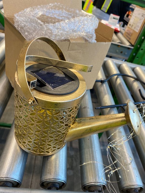 Photo 1 of ***CHECK CLERK NOTES*** SRNPMIU Solar Watering Can Light - Solar Yard Decorations Outdoor,Garden Decor Lights for Yard,IP65 Waterproof Hanging Lantern Lights,Outside Garden Flower Bed Decor Light for Moms Birthday
