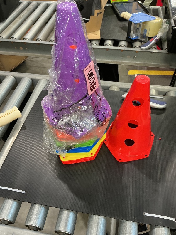 Photo 1 of 12/18Pcs Football Training Maker Bucket Soccer Training Marker Obstacle Cone Football Sign Bucket for Outdoor Sports