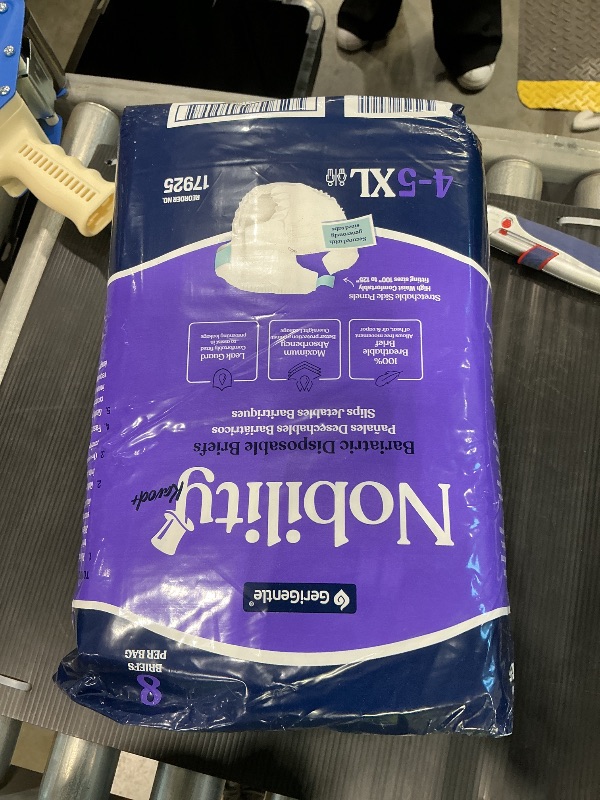 Photo 1 of 4-5xl Adult Diapers for Women and Men - 8 Bariatric Disposable Briefs with Tabs and Stretchable Side Panels - 100% Breathable with Maximum Absorbency