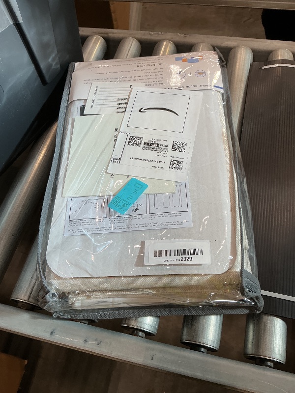 Photo 1 of 100% Blackout Shield Linen Blackout Curtains for Bedroom 102 Inches Long, Back Tab/Rod Pocket Living Room Drapes, Thermal Insulated Blackout Curtains 2 Panels Set, 50" W x 102" L, Beige