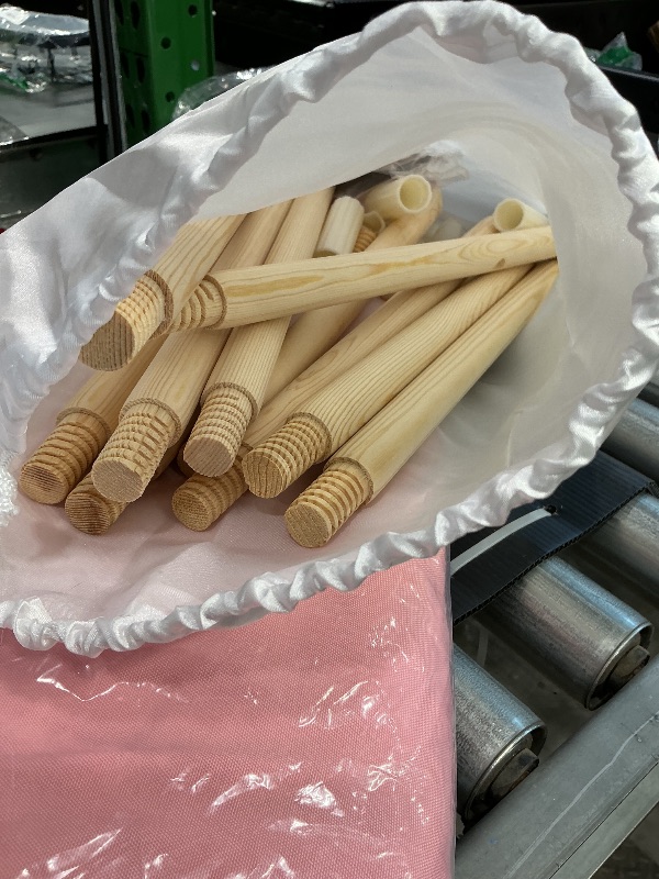 Photo 1 of ***SEE CLERK COMMENTS*** RONGFA Kids Teepee Tent with White Pom Pom - Indoor Play Teepee for Children Boys Portable Play House (Pink)