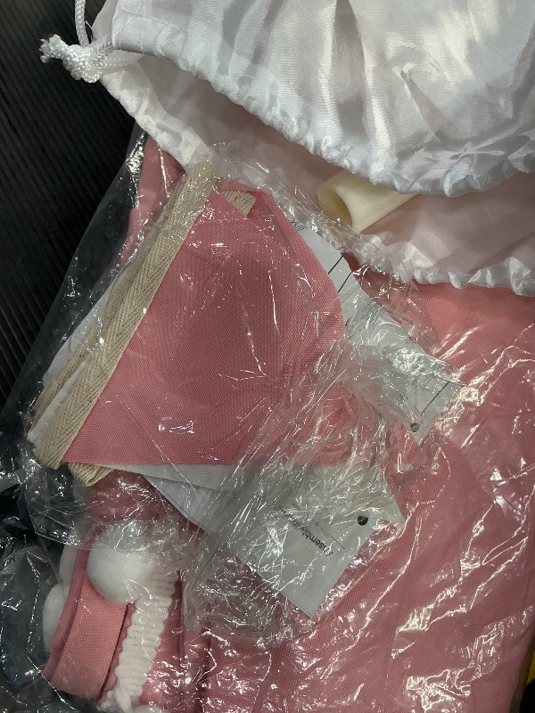 Photo 1 of ***SEE CLERK COMMENTS*** RONGFA Kids Teepee Tent with White Pom Pom - Indoor Play Teepee for Children Boys Portable Play House (Pink)