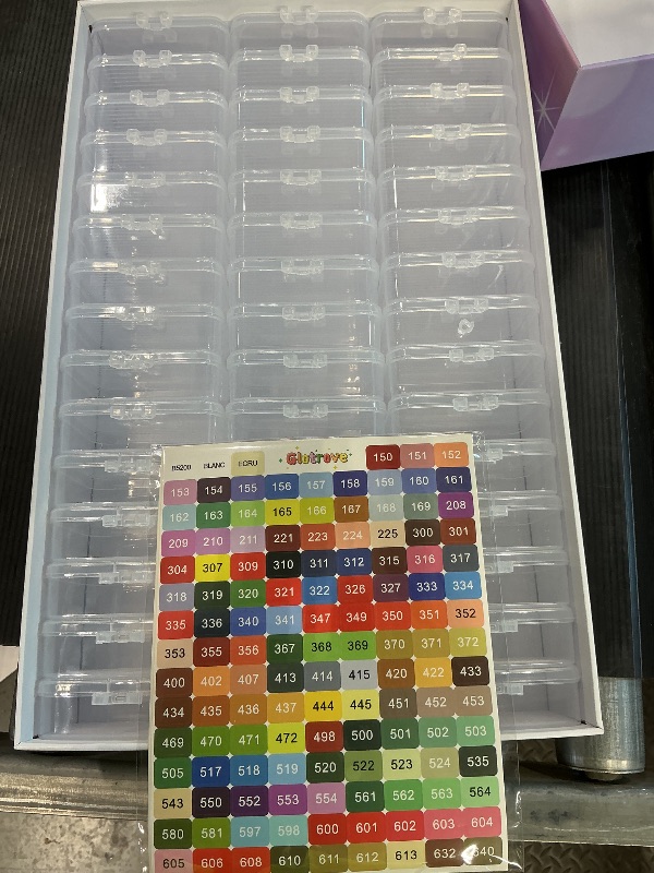 Photo 1 of ***SEE CLERK COMMENTS*** Glotrove Diamond Art Storage Containers Trays, 45pcs Diamond Painting Trays with Lids, 2-in-1 Beads, Gems & Drills Storage and Line-Up Accessories for Diamond Painting