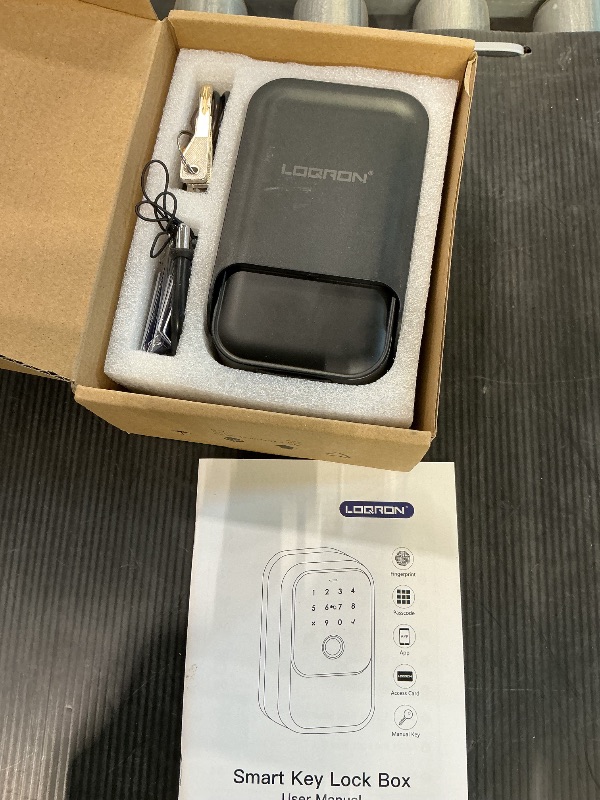 Photo 1 of ***SEE CLERK COMMENTS*** LOQRON Smart Key Lock Box, Bluetooth Fingerprint Lock Box with APP Control, Fingerprint Recognize & Multiple Code Types, Security Key Lock Box for Outside, Owner, Realtor, Airbnb (New Version)