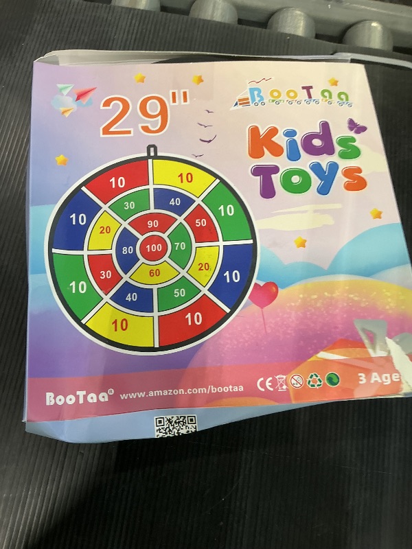 Photo 1 of 29" Large Dart Board for Kids, BooTaa Kids Dart Board with 12 Sticky Balls, Boys Toys, Indoor/Sport Outdoor Fun Party Play Game Toys, Birthday Gifts for 3 4 5 6 7 8 9 10 11 12 Year Old Boys Girls