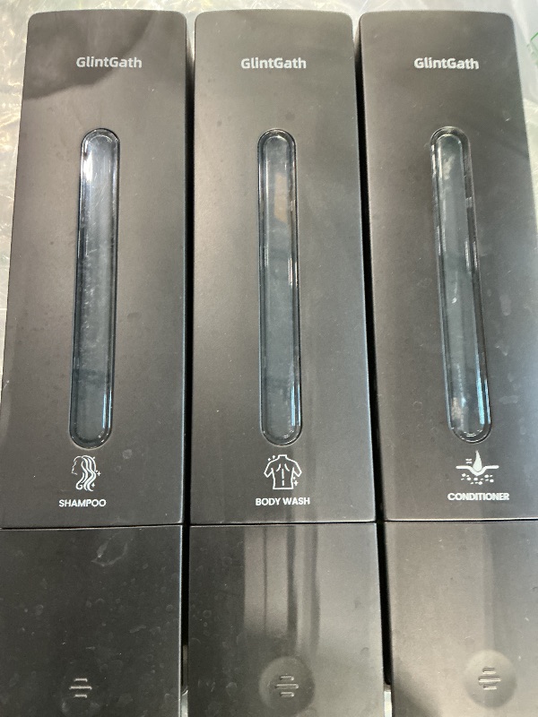 Photo 1 of ***SEE CLERKS COMMENTS*** Shampoo and Conditioner Dispenser Shower Soap Dispenser Shower Dispenser 3 Chamber No Drill Shampoo Dispenser for Shower Wall, Body Wash Wall Mounted for Bathroom Hotel,1200ML,Black