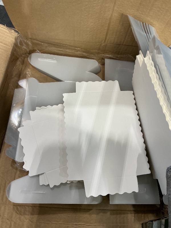 Photo 1 of 50 Pack Clear Gable Bakery Gift Boxes with Cardboard,Candy Treat Gift Box for Party Pastry Treat Dessert Cookies Birthday Holiday Christmas Valentine Birthday Baby Shower 6.5 x 3.5 x 3.7 Inch