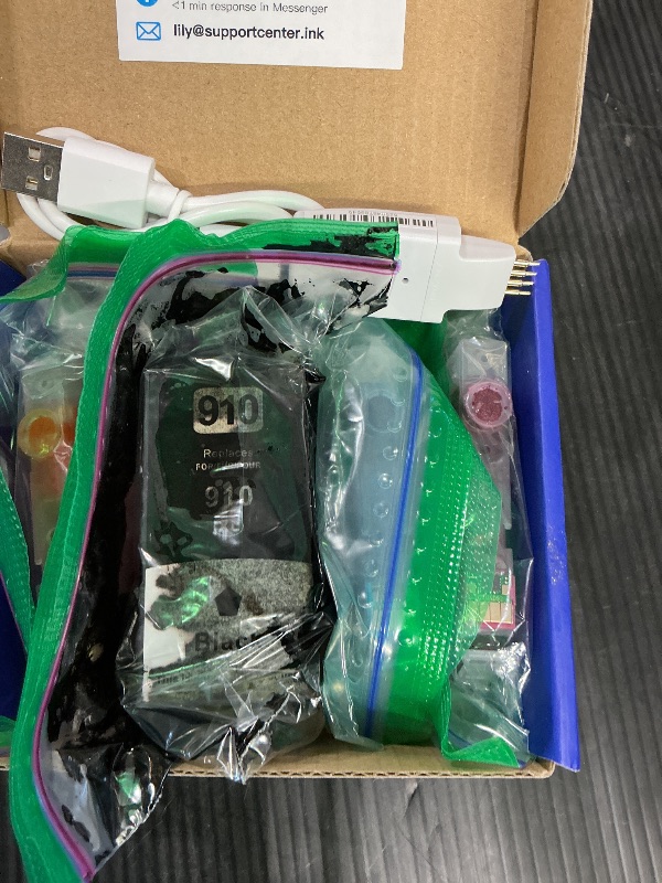 Photo 1 of ***SEE CLERK COMMENTS*** 4-Pack Compatible Ink Cartridge Replacement for HP 910XL 910 XL (Black XL & C/M/Y XL) to use with Officejet Pro 8025 8020 8028 8035 8023 Officejet 8022 8010 8015, Black, Magenta, Yellow, Cyan