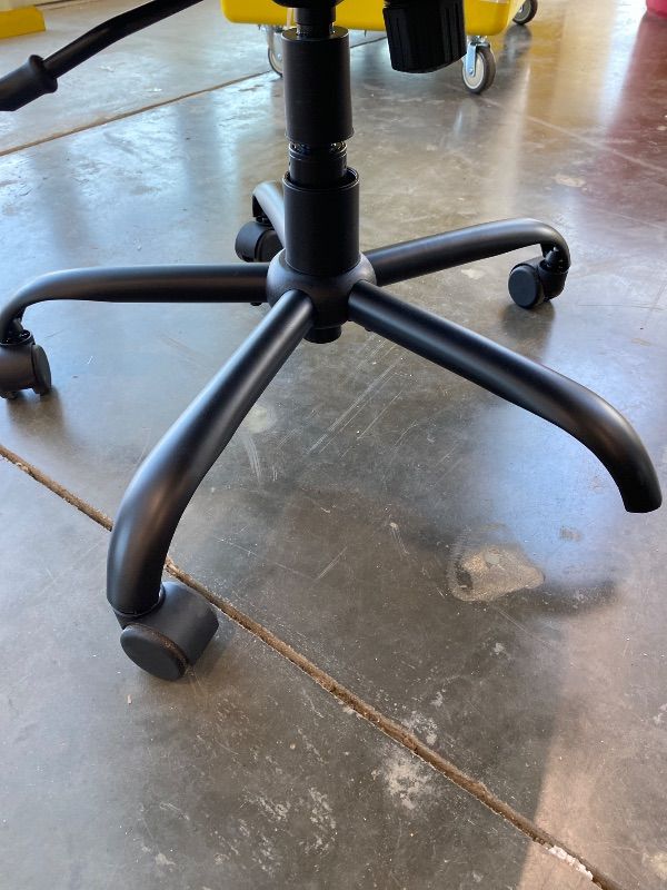 Photo 1 of *Minor Damaged - Check clerk notes*
Office Chair, Big & Tall Cushioned, Adjustable Height, Metal Frame, Bonded Leather, for Workspace, Home, or Gaming, Black *Missing Parts*