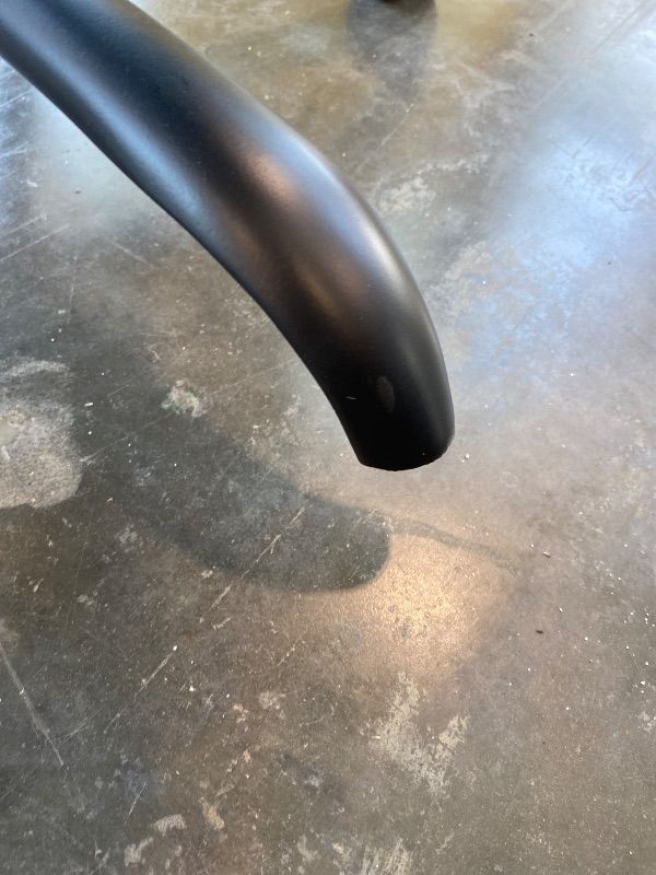 Photo 1 of *Minor Damaged - Check clerk notes*
Office Chair, Big & Tall Cushioned, Adjustable Height, Metal Frame, Bonded Leather, for Workspace, Home, or Gaming, Black *Missing Parts*