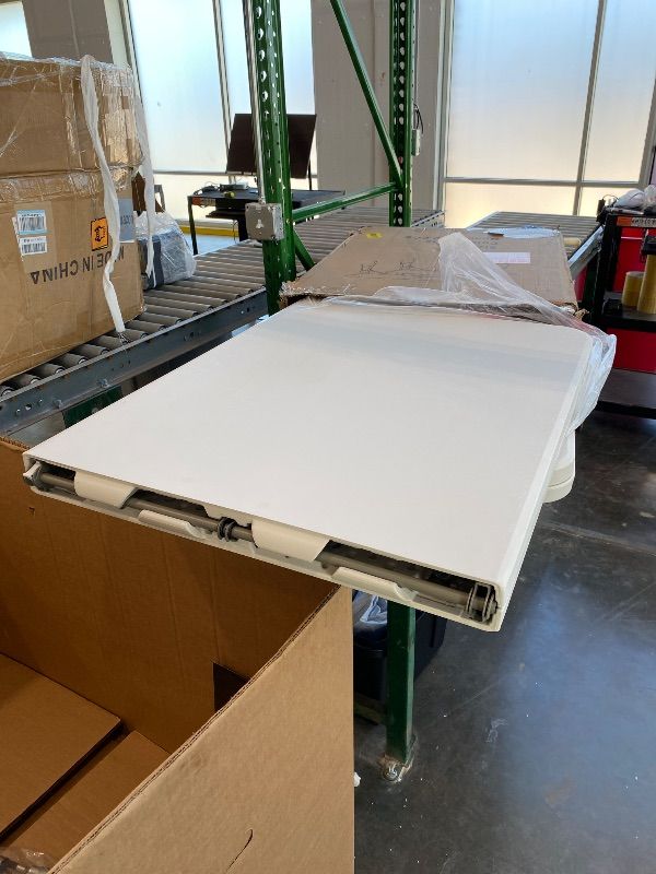 Photo 1 of 2 Pack 6 FT Folding Tables White Foldable Table, Fold-in-Half with Carrying Handle Portable Plastic Rectangular Table for Party, Dining, Wedding, Camping, Picnic, Indoor Outdoor Events