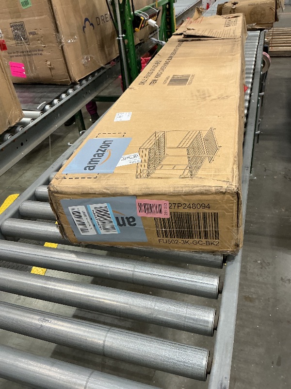 Photo 1 of *PARTIAL SET*
PVWIIK King Over King Bunk Bed with Trundle and Ladder for Kids,Adult,Teenagers,Heavy Duty Metal Bunk Bed w/Full Length Guardrail for Dorm,Bedroom,Guest Room,No Box Spring Needed,Black