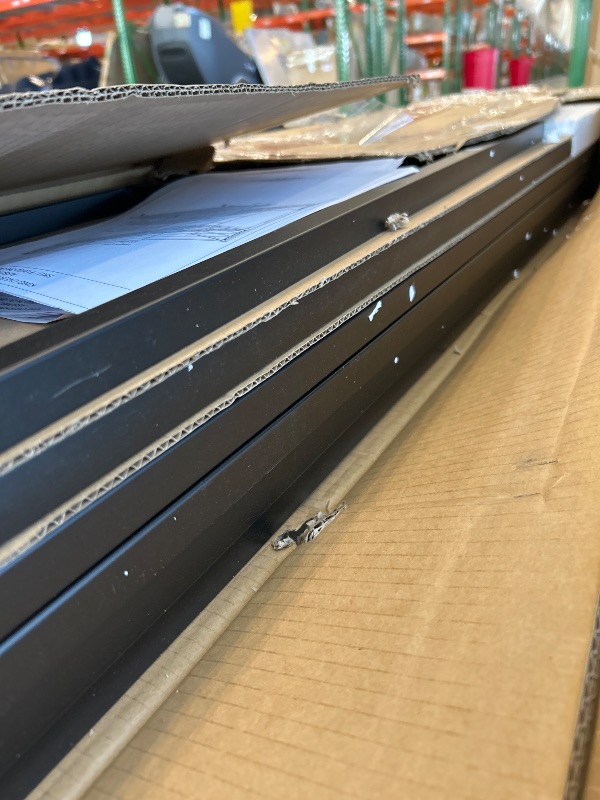 Photo 1 of *PARTIAL SET*
PVWIIK King Over King Bunk Bed with Trundle and Ladder for Kids,Adult,Teenagers,Heavy Duty Metal Bunk Bed w/Full Length Guardrail for Dorm,Bedroom,Guest Room,No Box Spring Needed,Black