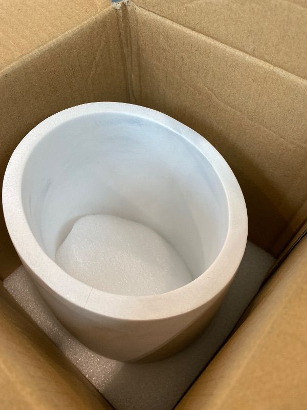 Photo 1 of *Minor Damage*
White Marble Textures Wine Chiller Bucket – 750ml Resin Cooler for Wine & Champagne Bottles, Party Bar Cart Decor – Keeps Drinks Cold, Unique Gift for Wine Lovers, Housewarming