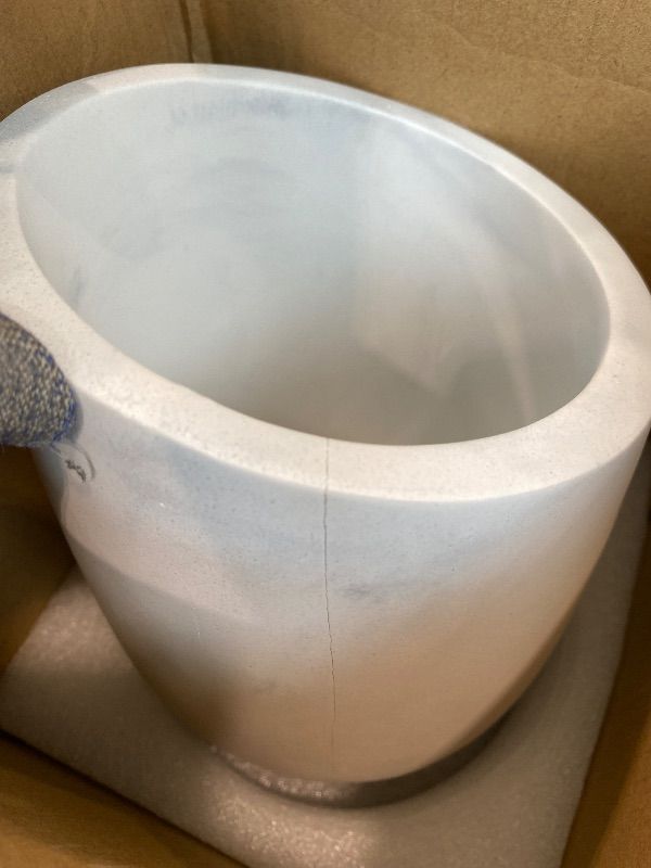 Photo 1 of *Minor Damage*
White Marble Textures Wine Chiller Bucket – 750ml Resin Cooler for Wine & Champagne Bottles, Party Bar Cart Decor – Keeps Drinks Cold, Unique Gift for Wine Lovers, Housewarming
