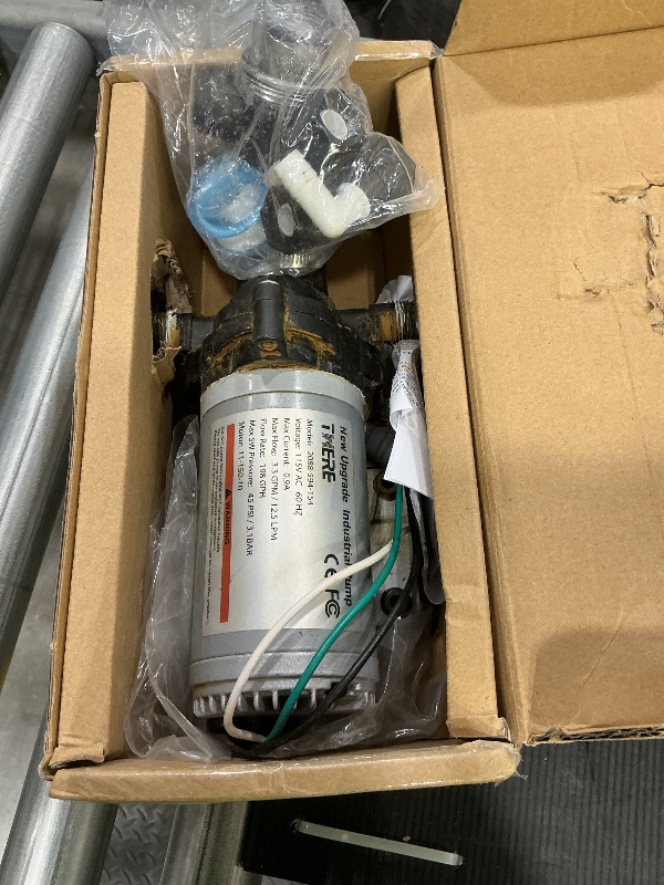 Photo 1 of 2088-594-154 Industrial Diaphragm Water Pump,45PSI/3.1Bar 3.3GPM/11.4LPM 115V 198GPH Industrial Pump,1/2in Portable Electric Utility Industrial Pump for Beverage and Water Applications