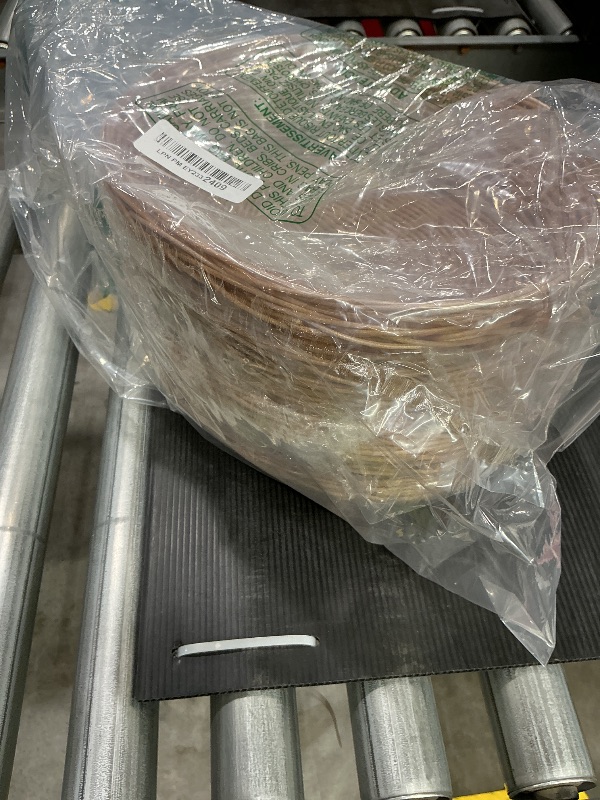 Photo 1 of 12 Pack Oval Poly Wicker Basket, 10.6x7.9x2.4 Inch Poly Wicker Bread Baskets, Large Size Gift Baskets for Kitchen, Christmas Gifts, Centerpiece Display, Storing Bread, Fruits, Vegetables, by GNIEMCKIN