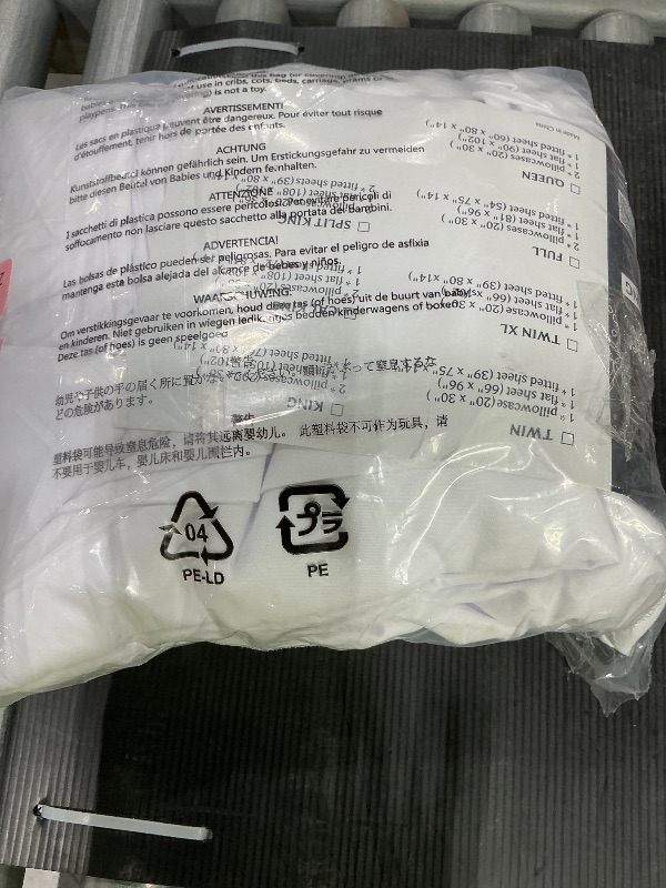 Photo 1 of ***SEE CLERK COMMENTS*** LuxClub 4 PC California King Size Sheet Set Bed Sheets Deep Pockets Wrinkle Free Cooling Sheets Machine Washable Hotel Bedding Silky Soft - White California King