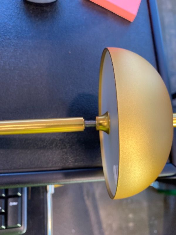 Photo 1 of ***MISSING PARTS*** JONEMO Rechargeable Cordless Table Lamp - 5000mAh Battery Operated Table Light, 3 Color Stepless Dimmable LED Table Lamp with Memory Function for Indoor, Outdoor, Dinner, Home, Restaurant.(Gold)