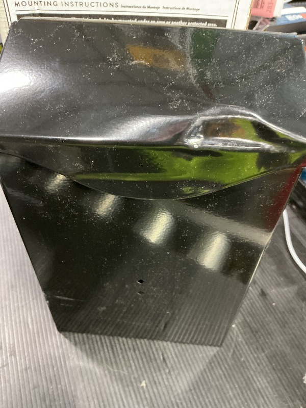 Photo 1 of ***SEE CLERK COMMENTS*** Architectural Mailboxes City Classic Galvanized Steel Wall Mount Mailbox, BW1100AM, Black, Small Capacity