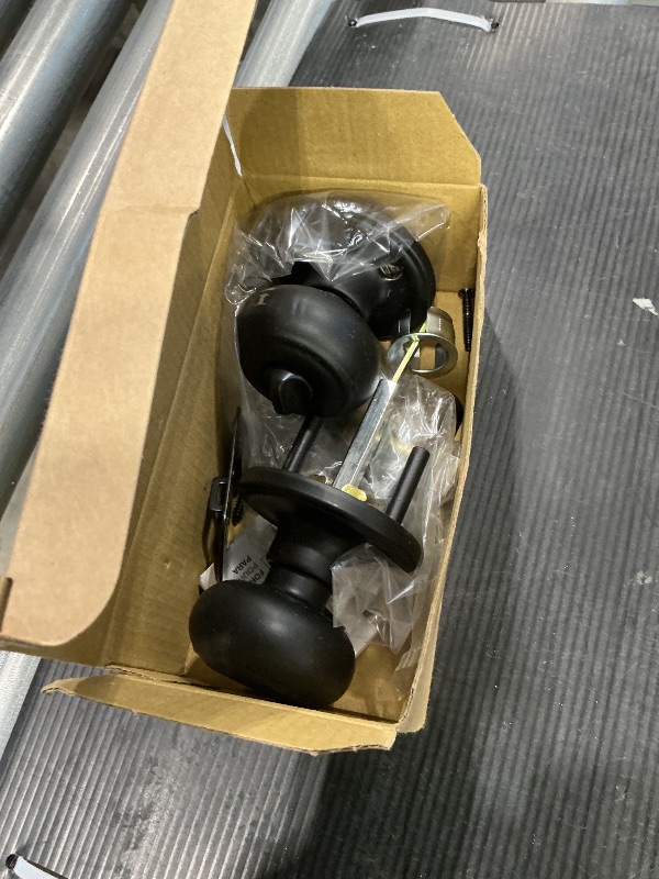 Photo 1 of ***SEE CLERK COMMENTS*** Copper Creek Colonial Privacy Interior Door Knob – ANSI Grade-3 Certified, Modern Heavy Duty Handle, Easy Install and Reversible for Bedroom, Bathroom and Closets – Matte Black (1 Pack)