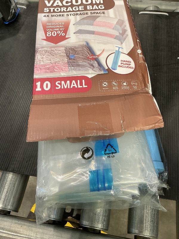 Photo 1 of 10 Small Vacuum Storage Bags with Travel Hand Pump, Small Vacuum Seal Bags for Clothing, Space Saver Bags for Clothes