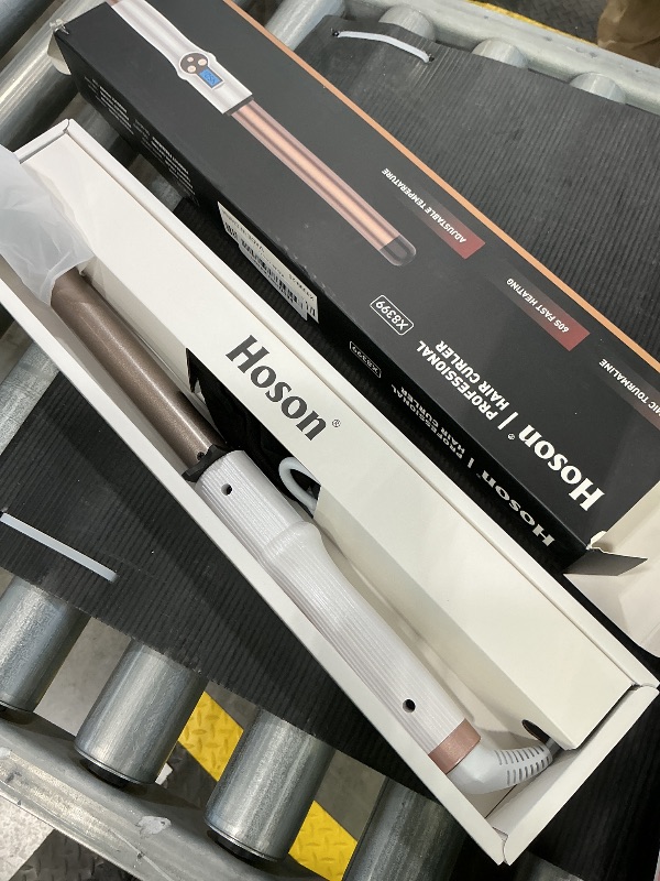 Photo 1 of 1 Inch Extra Long Barrel Curling Wand, Ceramic Tourmaline Curling Wand Professional Dual Voltage with Adjustable Temperature