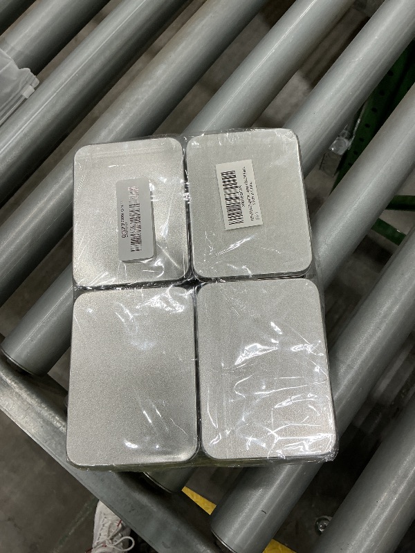 Photo 1 of 12 Pcs Metal Hinged Tin Box Container Mini Portable Small Storage Container Kit Tin Box Container, Small Tin with Lid, Tin Empty Box, Home Storage 4.5x3.3x0.9 Inch.