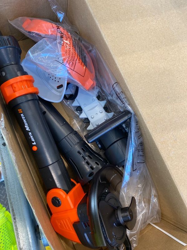 Photo 1 of *Missing Parts*
3-IN-1 Kids Garden Tools with Lights and Sounds, Weed Wacker Toy, Leaf Blower Toy, and Hedge Trimmer, Yard Tools Outdoor toys for Boys Pretend Role Play, Christmas Birthday Gifts for Kids 3,4,5,6,7,8+