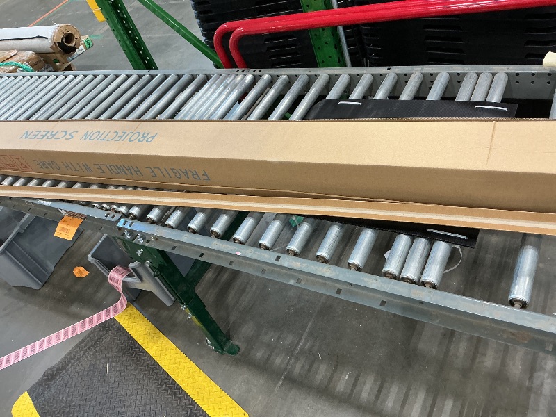 Photo 1 of 120" Motorized Projector Screen, Electric 16:9 Projector Screen with Remote Control, Indoor/Outdoor HD Movie Screen, Wall/Ceiling Mounted, Perfect for Home Office Theater TV, White