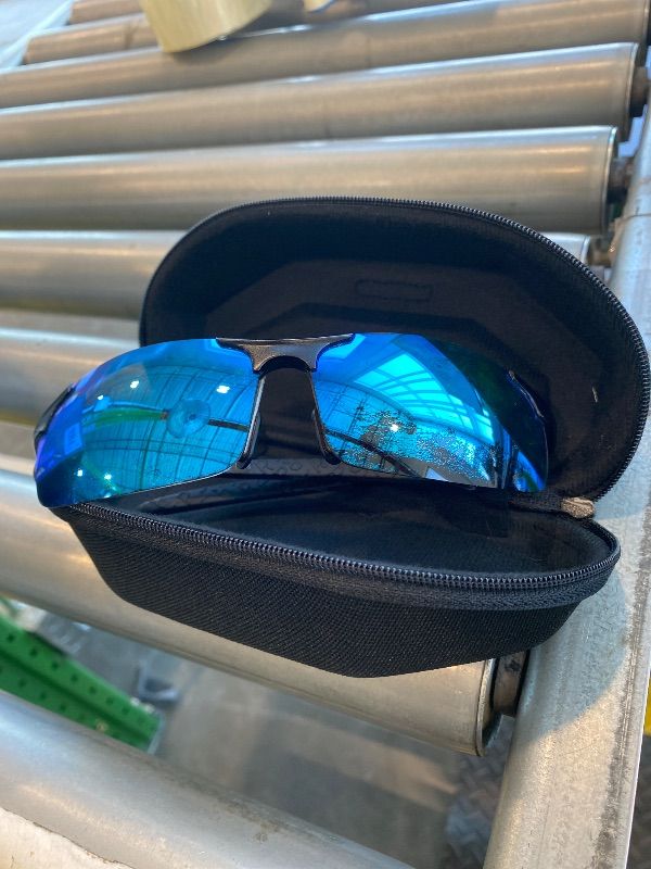 Photo 1 of *Major Damaged - Check clerk notes*
ATTCL Polarized Sunglasses for Men Sports: UV Protection Anti Glare Wrap Around Lightweight Metal Sun Glasses Driving Fishing Golf Running 8177 black-blue