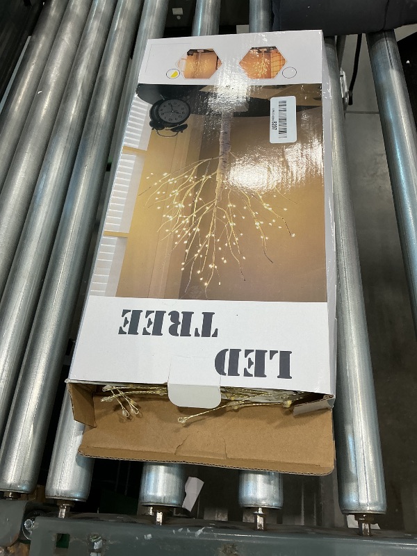 Photo 1 of 2 Pack 144 LED Artificial Tree Lamp with Timer, DIY Birch Tree with LED Lights, Lighted up Tree Lamp USB/Battery Powered, Fairy Light Spirit Tree for Table Home Bedroom Christmas (Warm White)