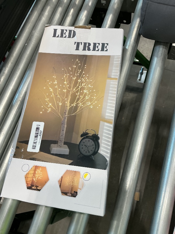 Photo 1 of 2 Pack 144 LED Artificial Tree Lamp with Timer, DIY Birch Tree with LED Lights, Lighted up Tree Lamp USB/Battery Powered, Fairy Light Spirit Tree for Table Home Bedroom Christmas (Warm White)