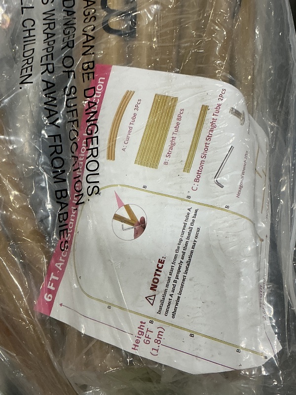 Photo 1 of *Missing Parts - Check clerk notes*
Gold metal ballon ARCH / backdrop