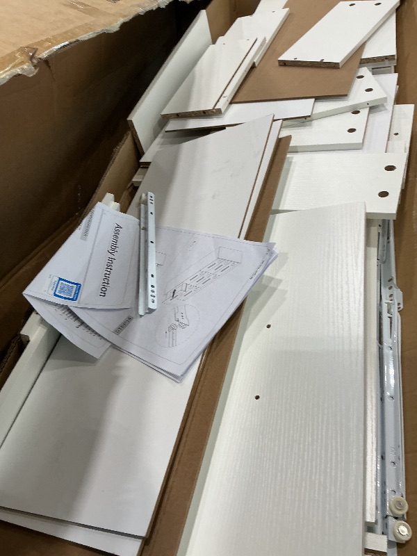 Photo 1 of **Check clerk notes** 
Mixcous 9 Drawer Dresser, 62.9" Large Deep Chest of Drawers, Wooden Dresser Storage Cabinet with 9 Drawers for Bedroom, Long White Dressers for Living Room, Hallway, Nursery