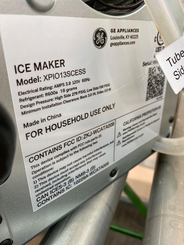 Photo 1 of *Major Damaged* GE Profile Opal 2.0 XL , Chewable Crunchable Countertop Nugget Ice Maker, Scoop included, 38 lbs in 24 hours, Pellet Ice Machine with WiFi & Smart Connected, Stainless Steel