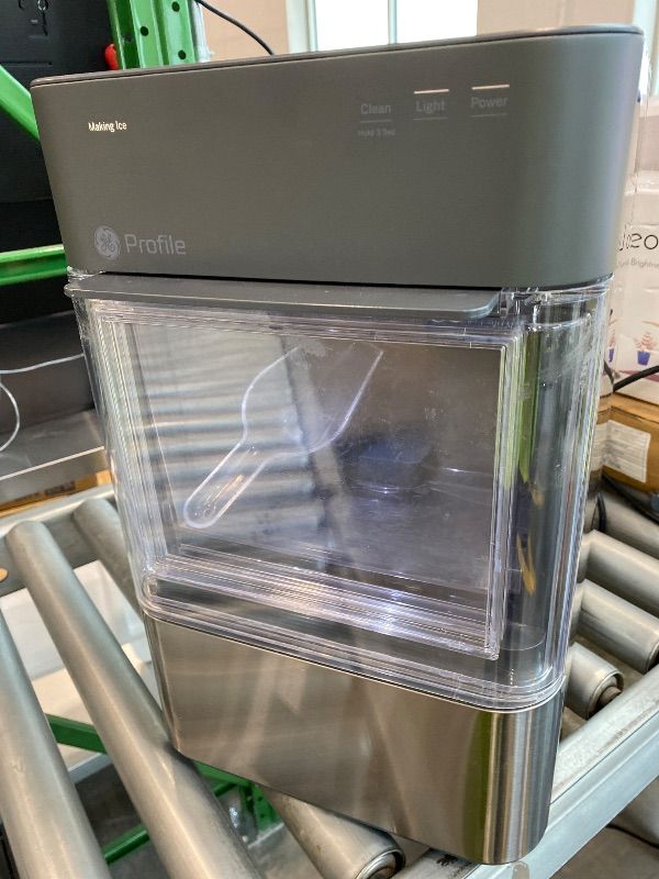 Photo 1 of *Major Damaged* GE Profile Opal 2.0 XL , Chewable Crunchable Countertop Nugget Ice Maker, Scoop included, 38 lbs in 24 hours, Pellet Ice Machine with WiFi & Smart Connected, Stainless Steel