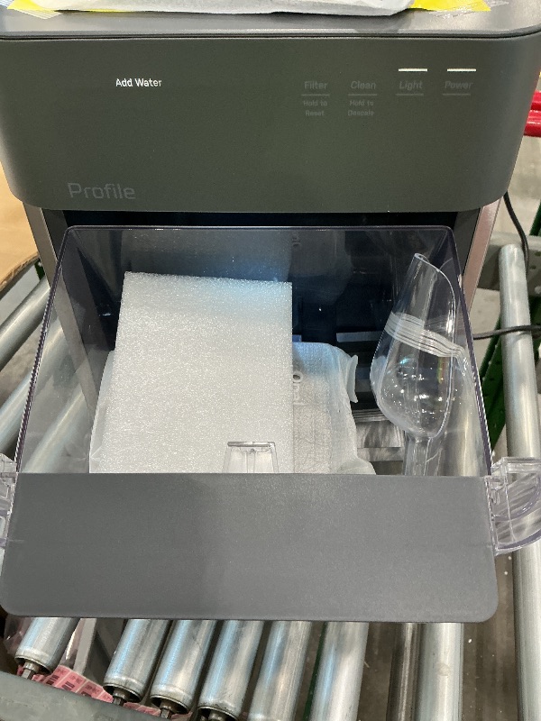 Photo 1 of *MINOR DAMAGE*
GE Profile Opal 2.0 XL with 1 Gallon Tank, Chewable Crunchable Countertop Nugget Ice Maker, Scoop included, 38 lbs in 24 hours, Pellet Ice Machine with WiFi & Smart Connected, Stainless Steel