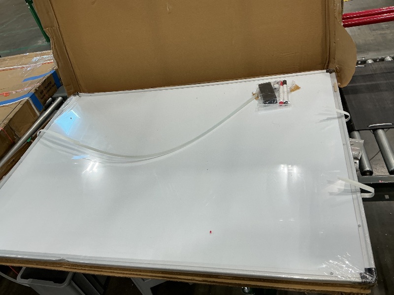 Photo 1 of *Minor Damaged*
VUSIGN 36" x 48" Mobile White Board on Wheels, Double Side Dry Erase Board with Stand, Large Aluminum Frame Standing Rolling Whiteborad for Office, Home,School